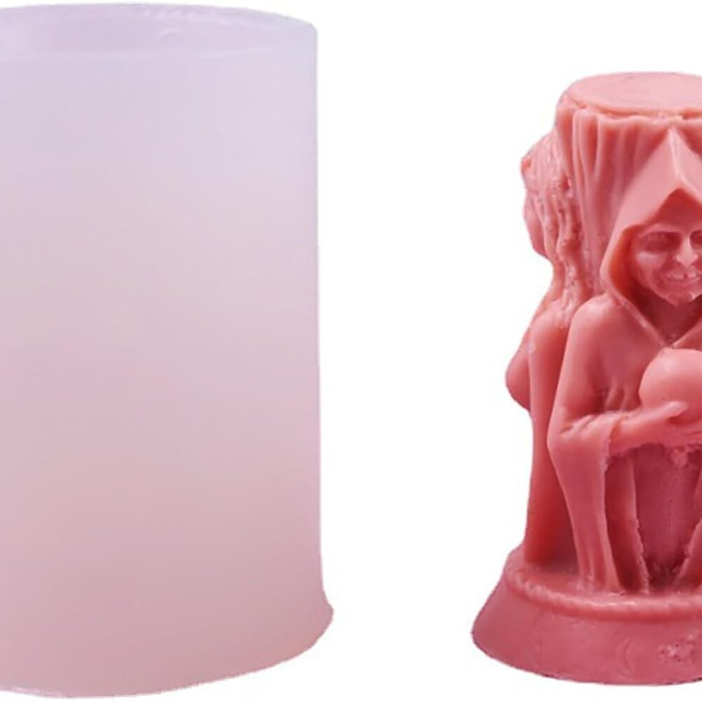 Triple Face Witch Molds Witch Candle Resin Mold - Resin Casting Silicone Molds f - Picture 6 of 6
